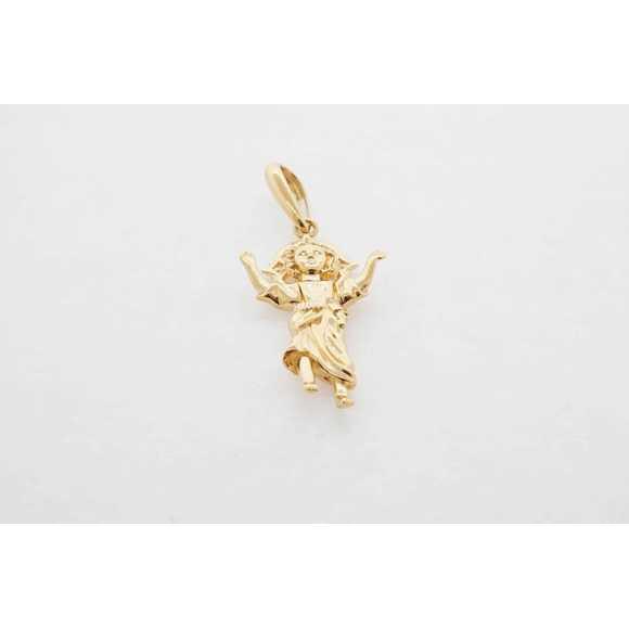 Estate Sale 14k Yellow Gold Jesus Charm Pendant 4.30g Fine Jewelry